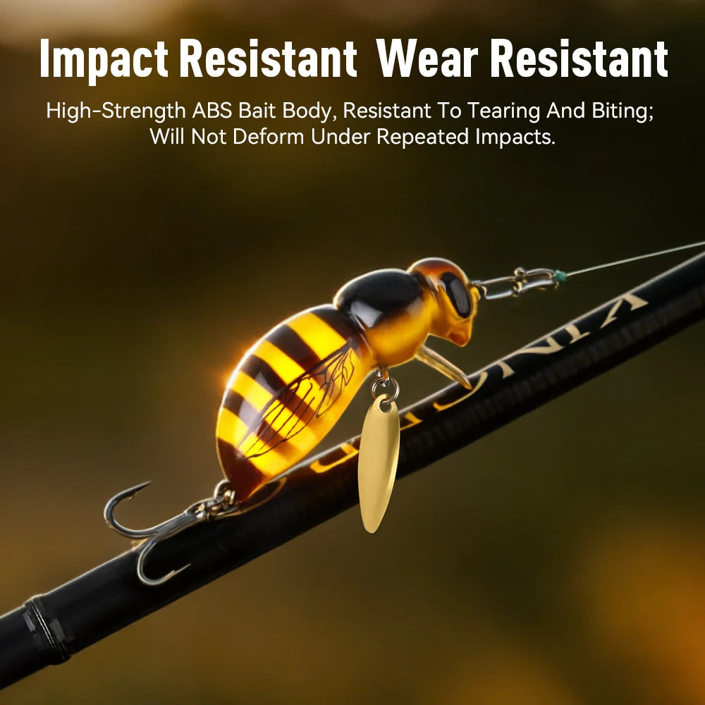 Kingdom 3Pcs Wasp Minnow Topwater Fishing Lure