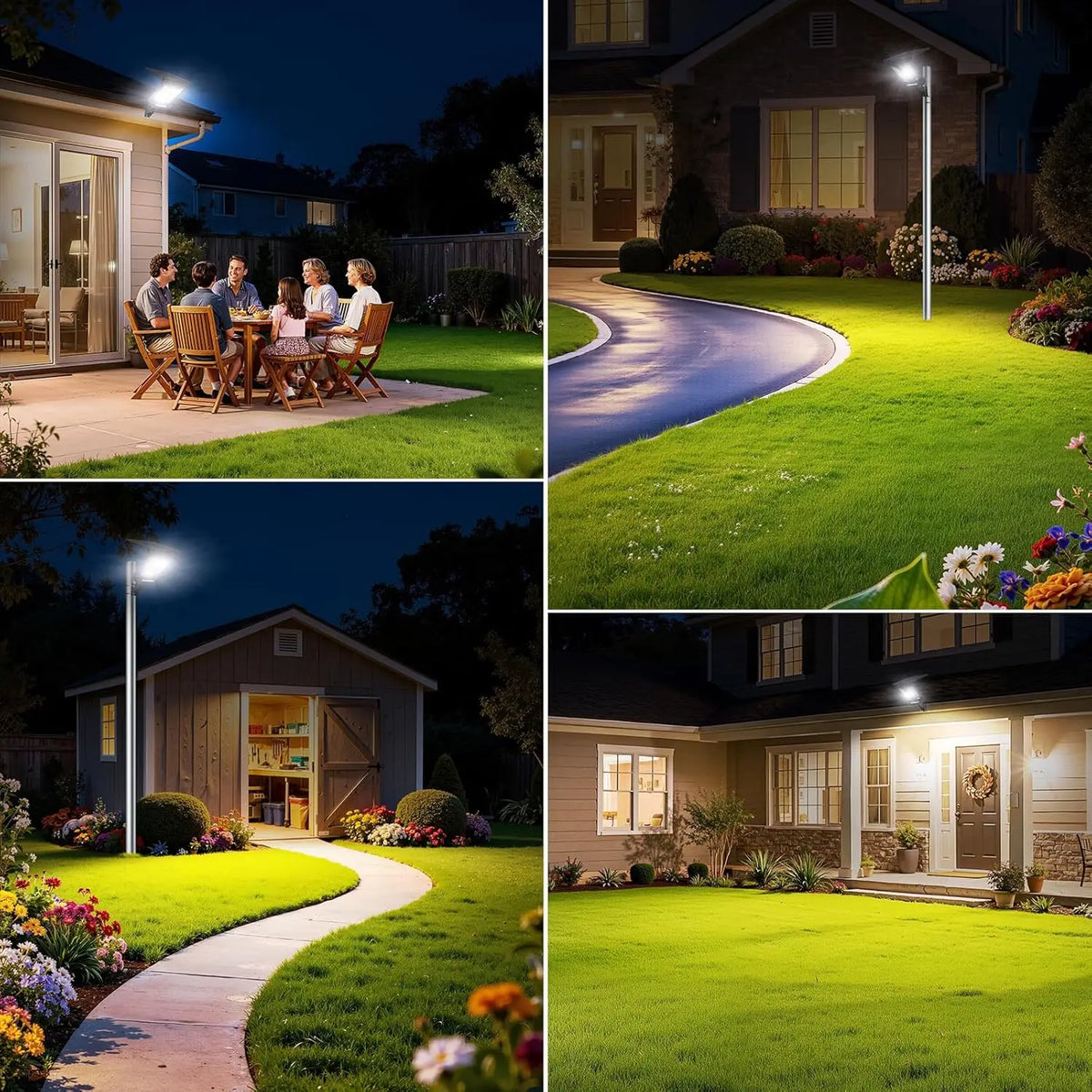 Intelamp Solar Street Light With Dual Motion Sensor