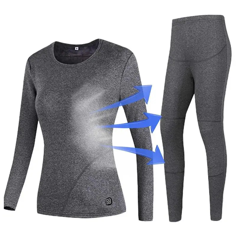 USB Heated Thermal Fleece Underwear Set