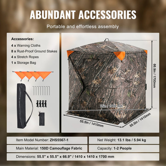 SucceBuy Hunting Ground Blind With See Through Window