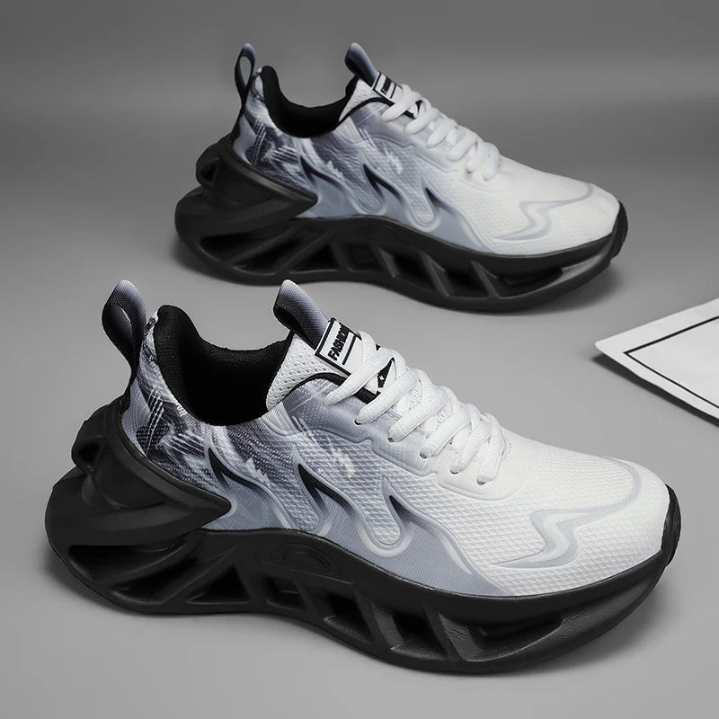 Breathable Mesh Lace Up Running Sneakers