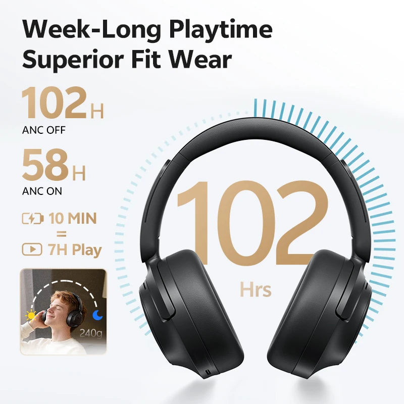 QCY H3S Wireless Headphones With Adaptive ANC