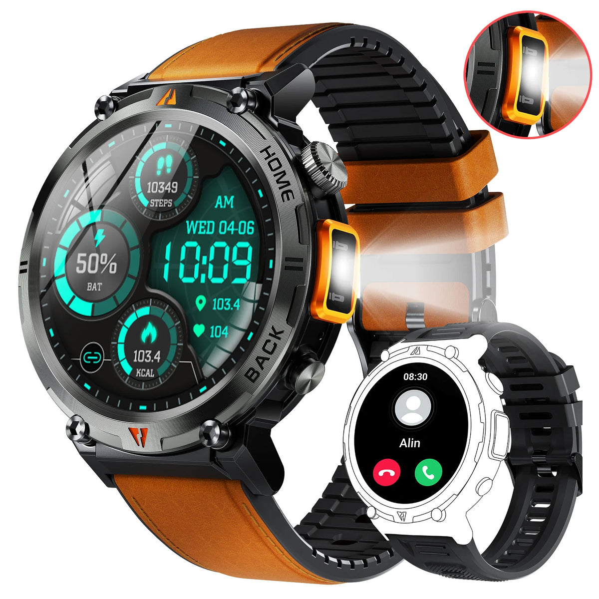 EIGIIS KE3 Bluetooth Smartwatch With Heart Rate Monitor