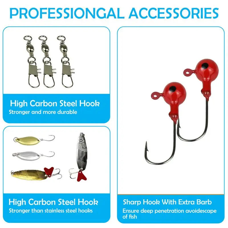 Realistic Freshwater Fishing Lures Bait Kit