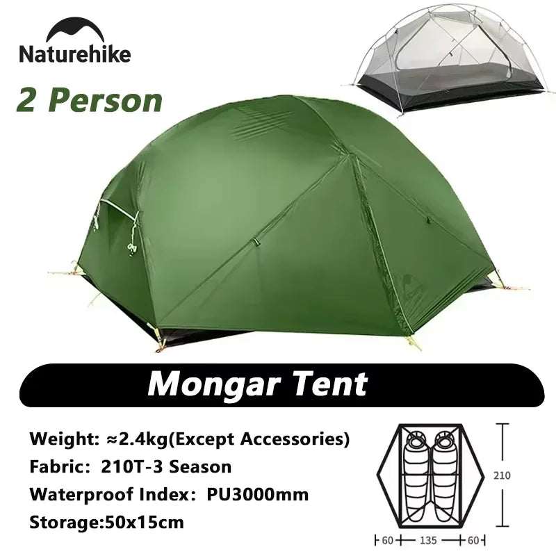 Naturehike Mongar 2 Person Waterproof Backpacking Tent